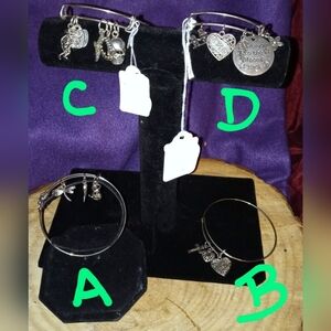 NWT Women's "Glitter Shack" Silver-Plated Bracelets With Charms 4 Available 